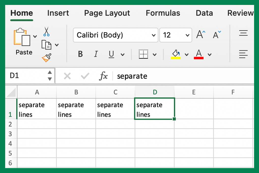 How To Add New Line In Excel Sheet