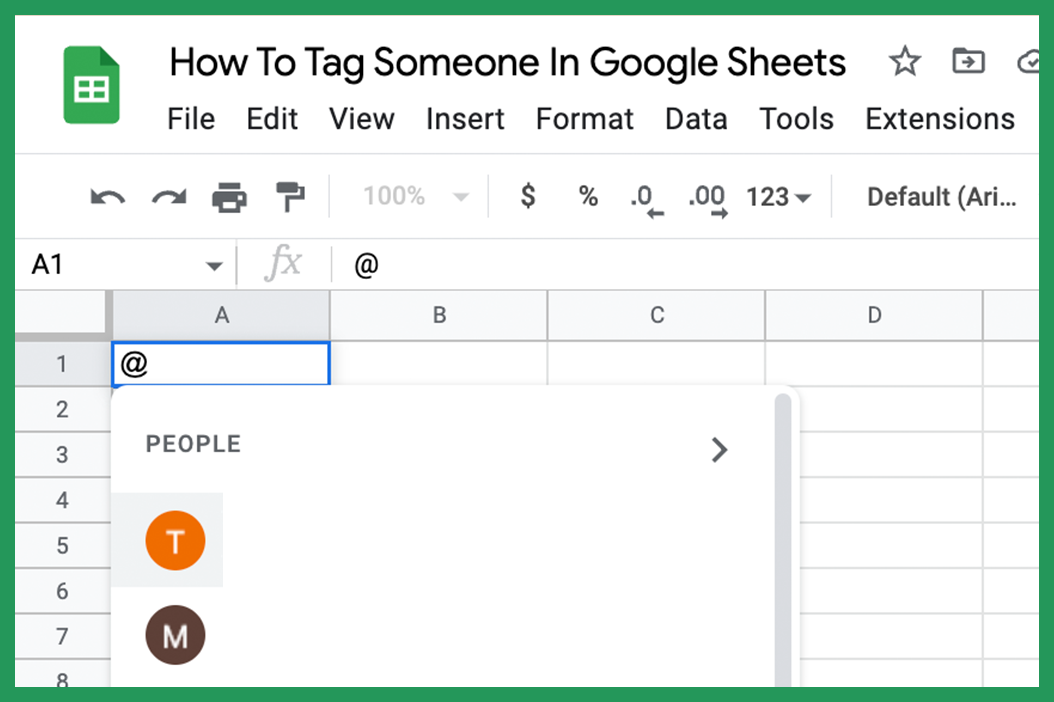 How To Tag Someone In Google Sheets