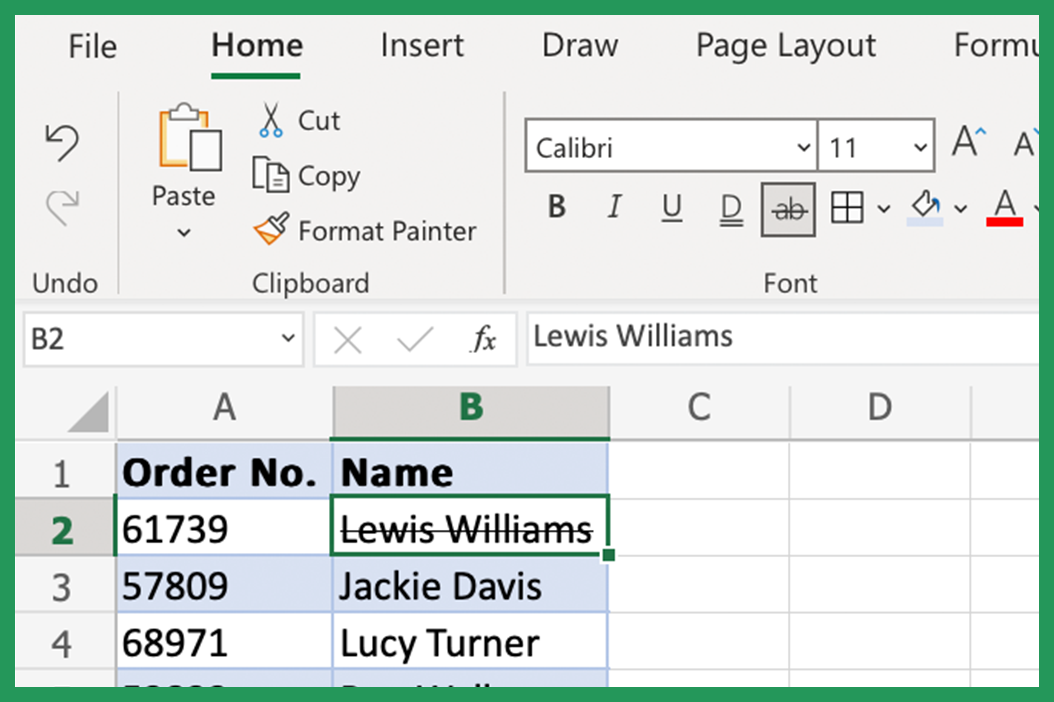 8 Ways To Strikethrough Text in Excel - Classical Finance