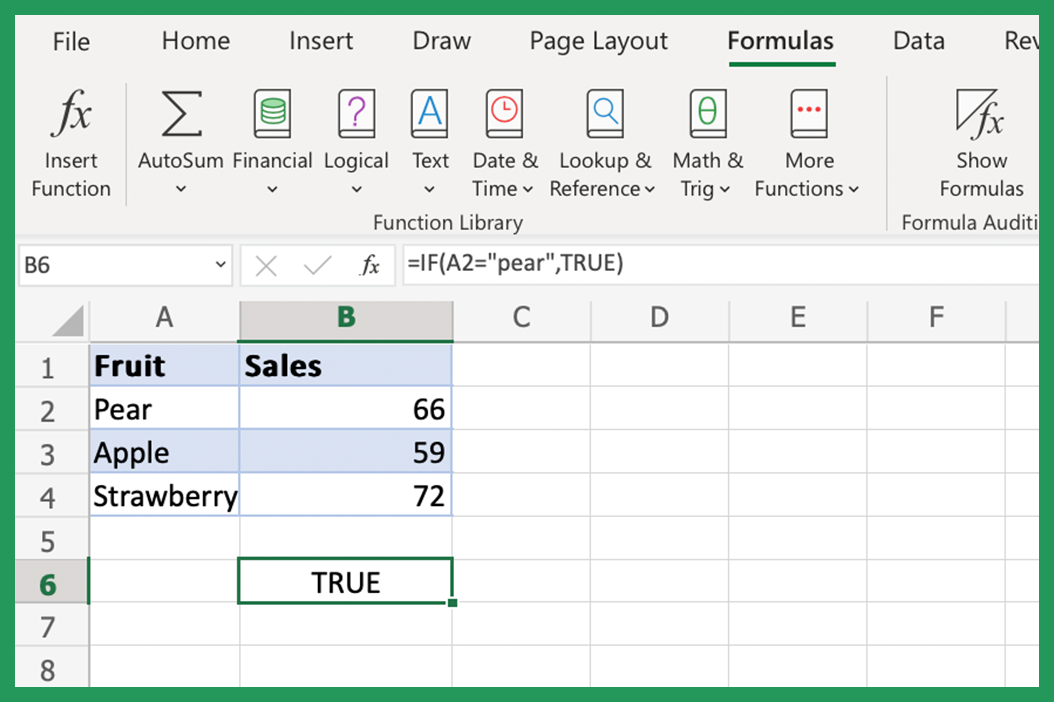 Compare Two Numbers In Excel True False