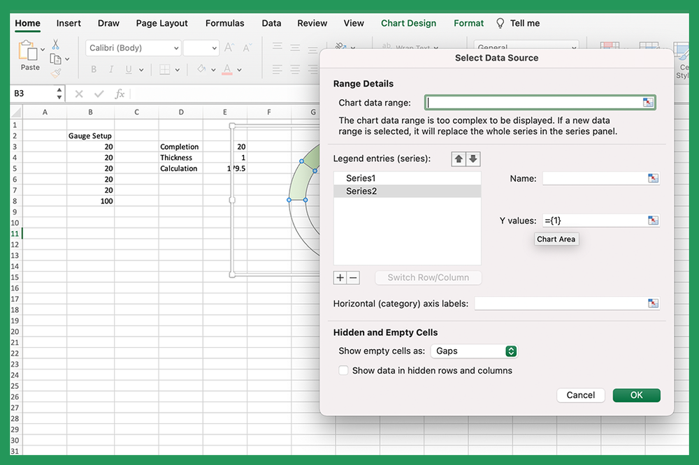 How To Make A Gauge Chart In Excel (Windows + Mac)