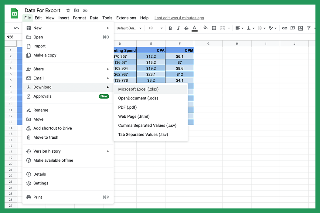 how-to-export-google-sheets-to-excel-classical-finance