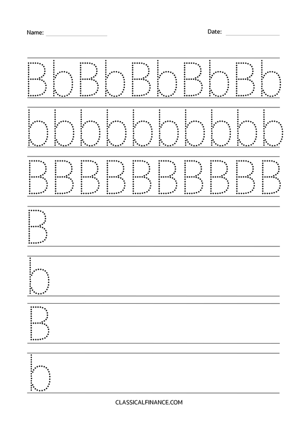 Letter B Worksheets - Trace, Draw, Learn